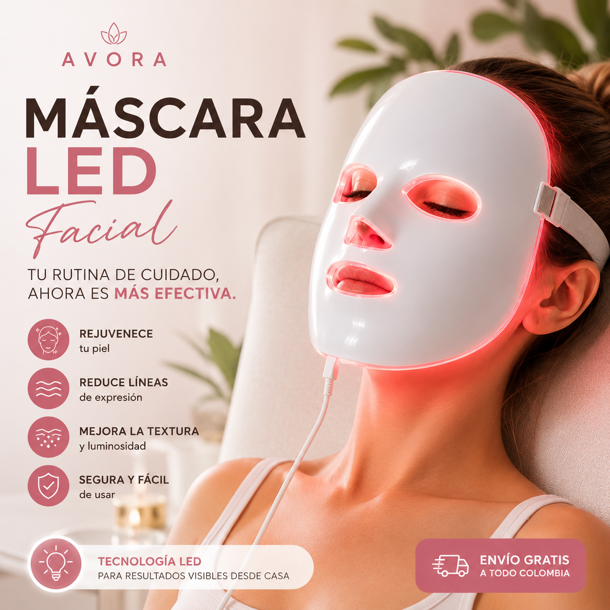“¿Tu piel se ve cansada, apagada o envejecida? Descubre el ritual LED que está revolucionando el cuidado facial. La Máscara LED Facial